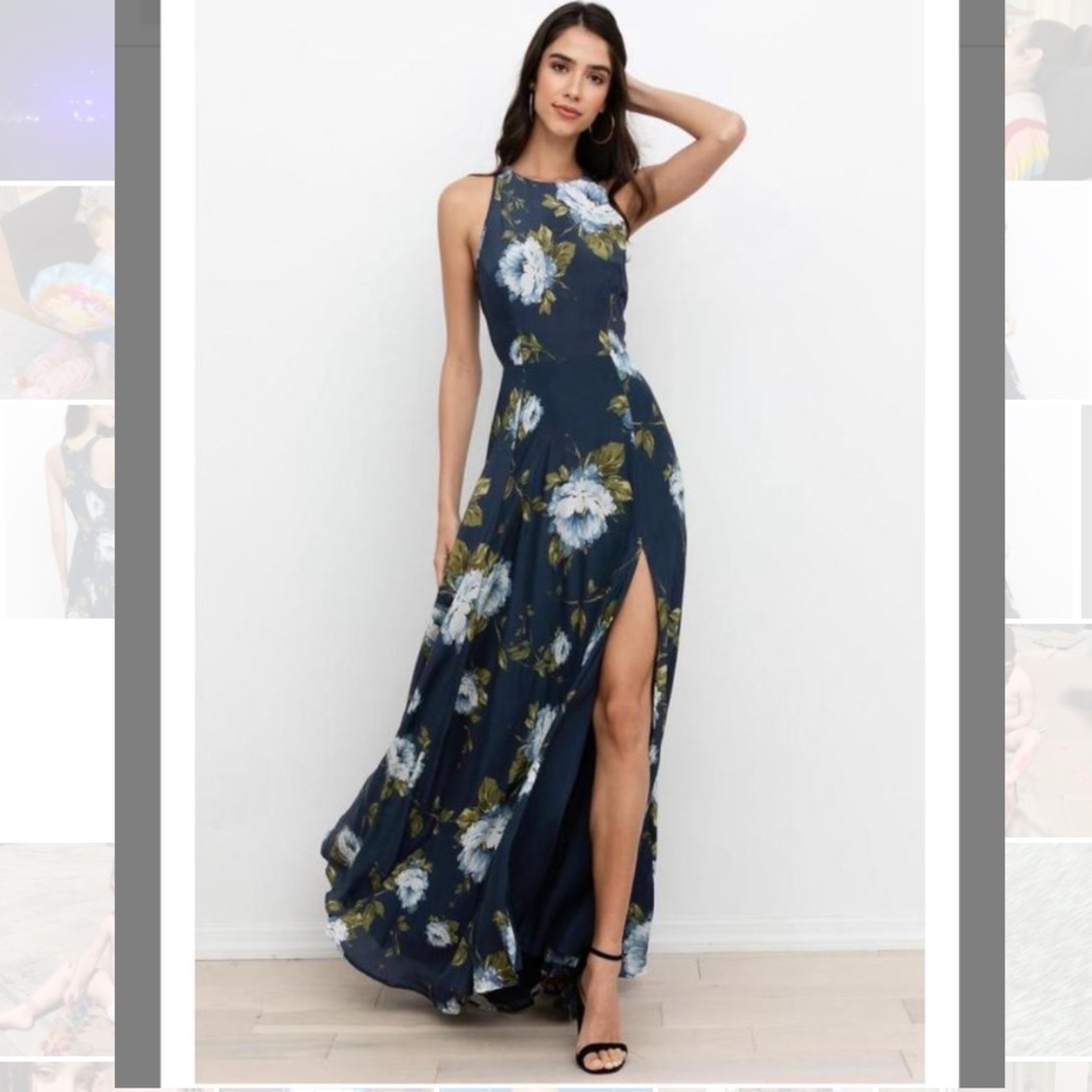YUMI KIM Navy Dream Maxi Dress